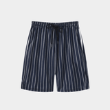 Men's Striped Swim Shorts - Navy / White - Rully Official