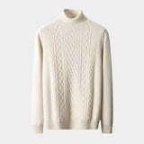 Men’s Cable Knit Roll Neck Jumper