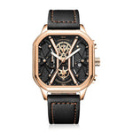 Men’s Watch — Modern Crafter - Black Strap | Gold Accents | Gold Case - Rully Official