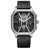 Men’s Watch — Modern Crafter - Black Strap | Silver Accents | Silver Case - Rully Official