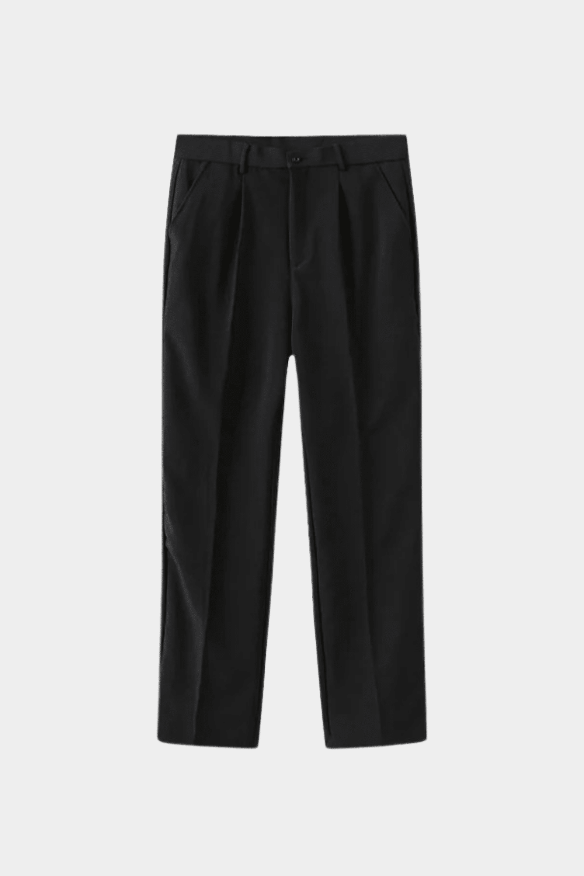 Men’s Pleated Tailored Trousers - Black - Rully Official