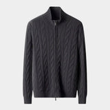 Men's Merino Wool Cable Knit Cardigan