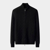 Men's Merino Wool Cable Knit Cardigan