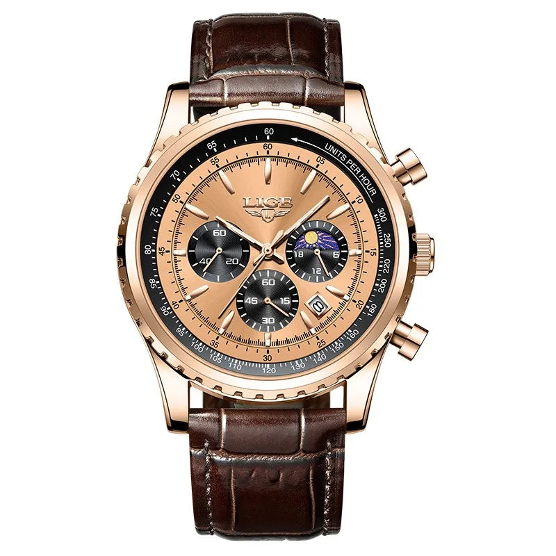 Men’s Watch — Chronos (Leather Strap)