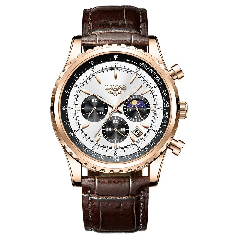 Men’s Watch — Chronos (Leather Strap)