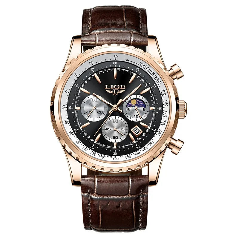 Men’s Watch — Chronos (Leather Strap)