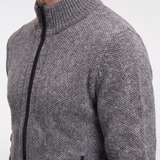 Men’s Textured Full Zip Knit Cardigan
