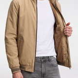 Chaqueta de aviador para hombre con forro polar