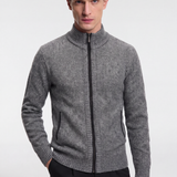 Men’s Textured Full Zip Knit Cardigan