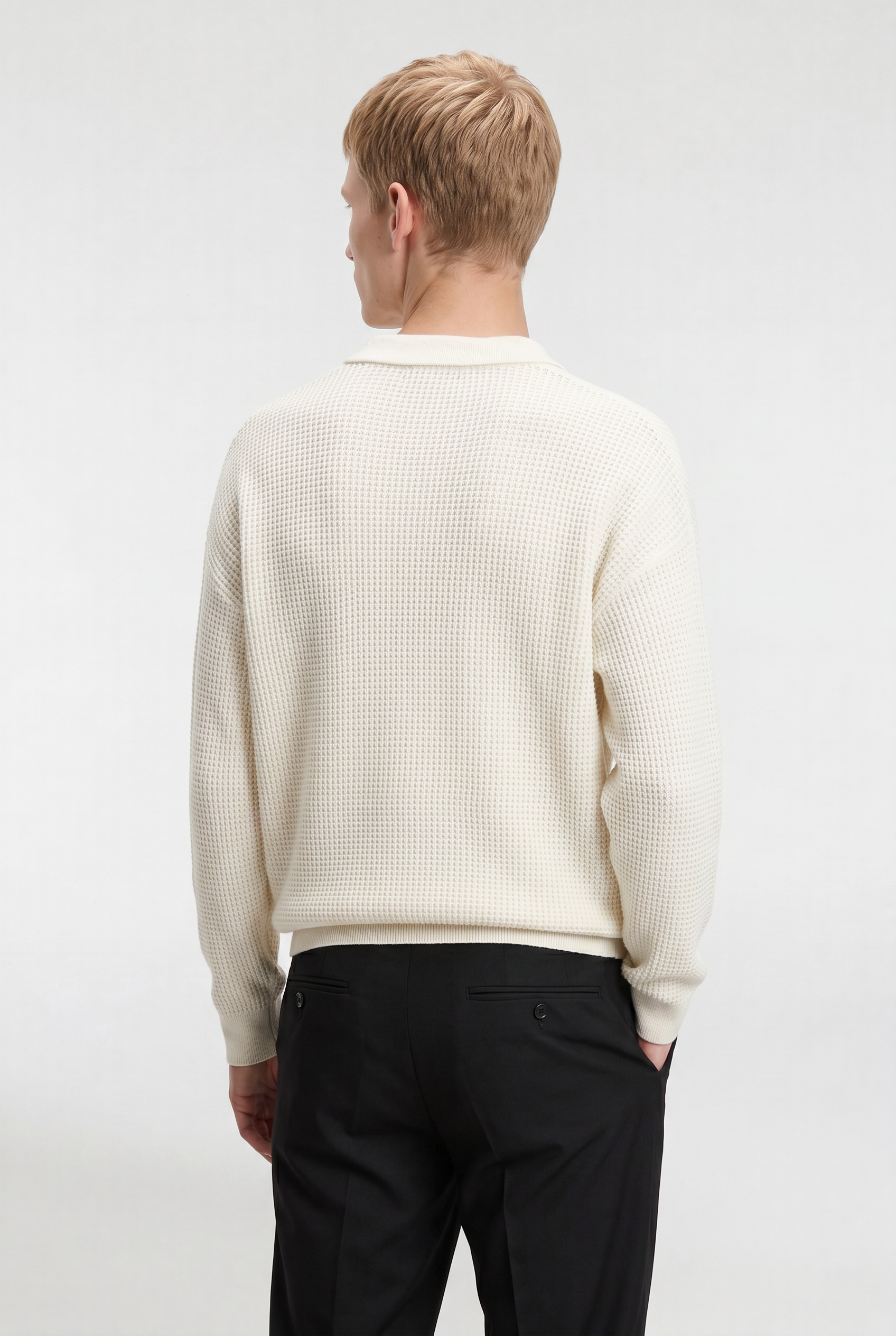 Men’s Half-Zip Knit Polo Jumper