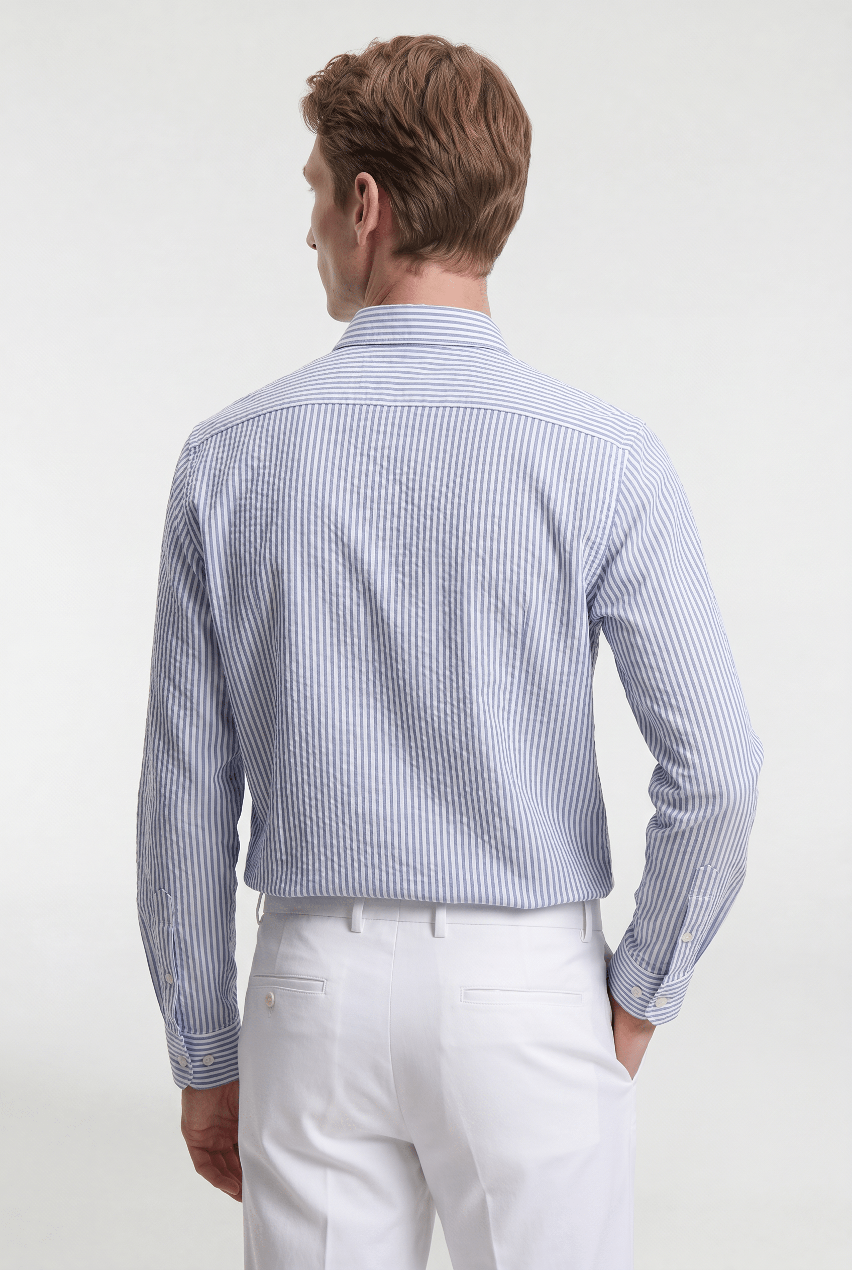 Men’s Lightweight Striped Shirt - Blue/White - Rully Official