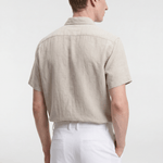 Men’s Short Sleeve Linen Shirt - Beige - Rully Official