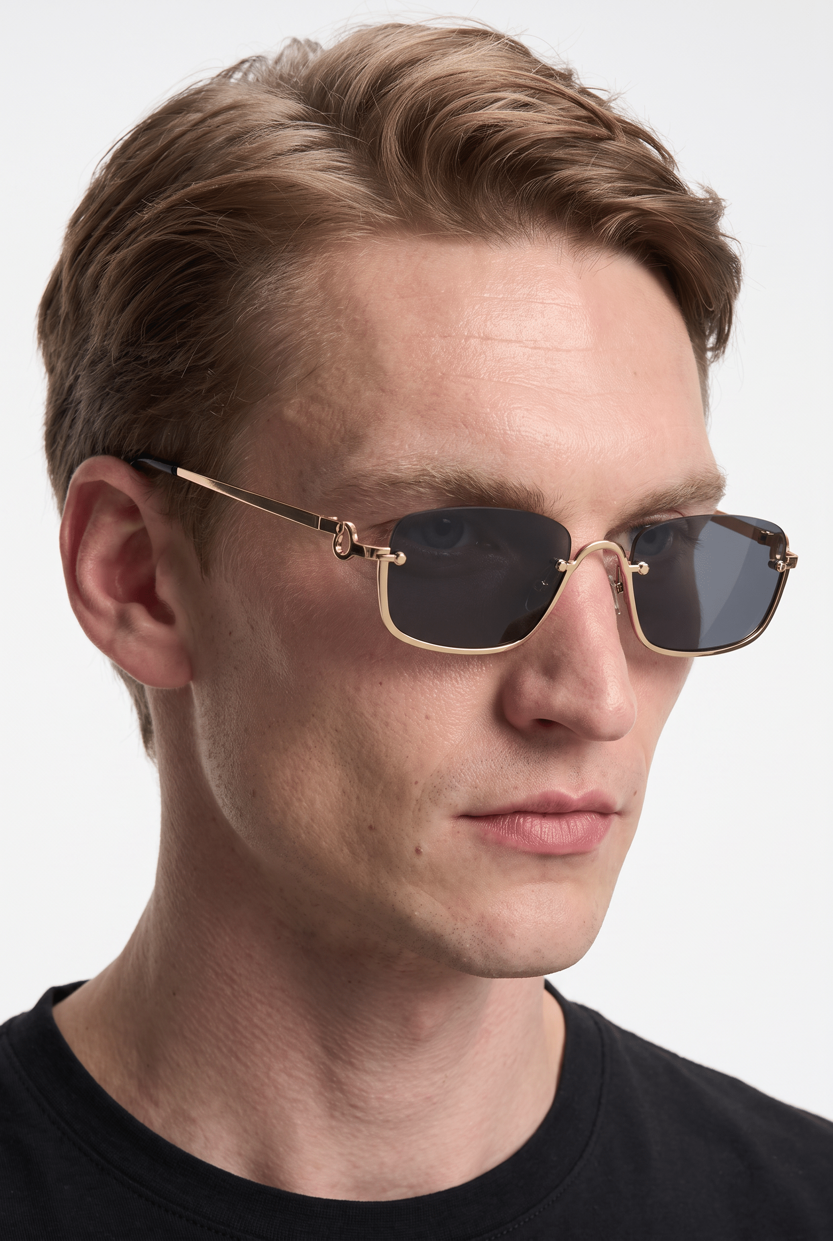 Men’s Sunglasses — Cancún - Gold Frame | Dark Grey Lens - Rully Official