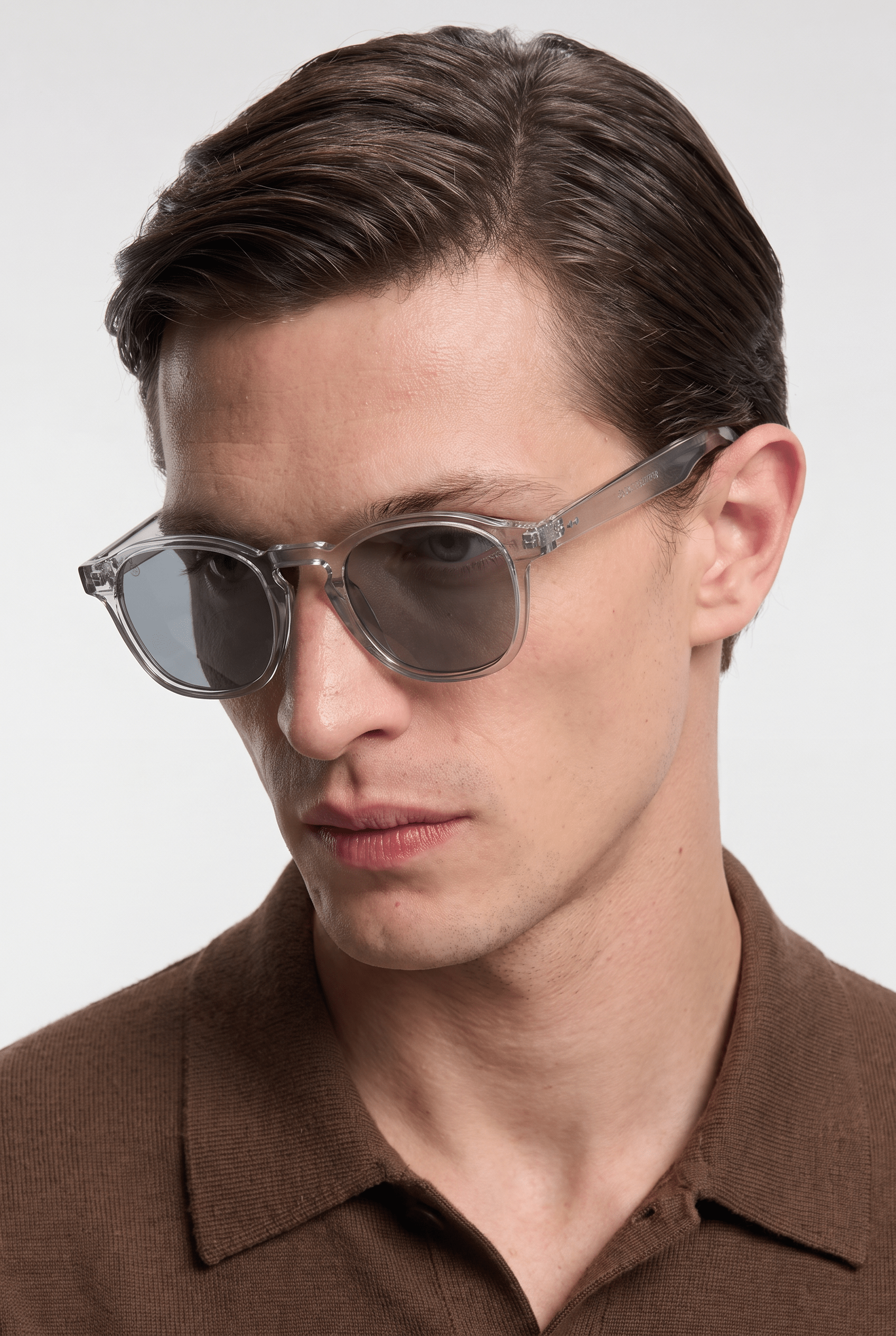 Men's Sunglasses — Porto - Crystal Grey Frame | Grey Lens - Rully Official