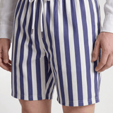 Men's Striped Swim Shorts - Blue / White - Rully Official