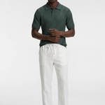 Men’s Ribbed Knit Polo Shirt - Dark Olive - Rully Official