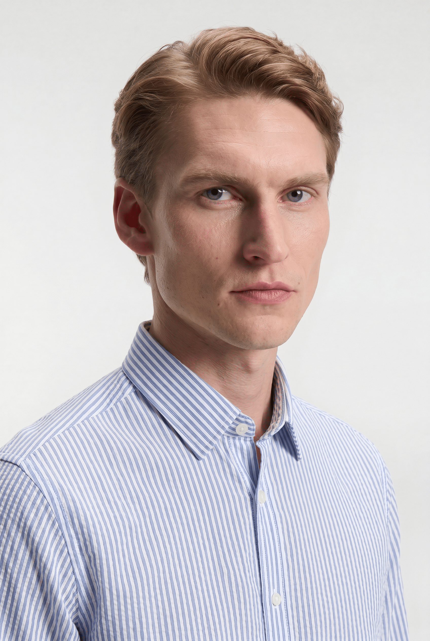 Men’s Lightweight Striped Shirt - Blue/White - Rully Official