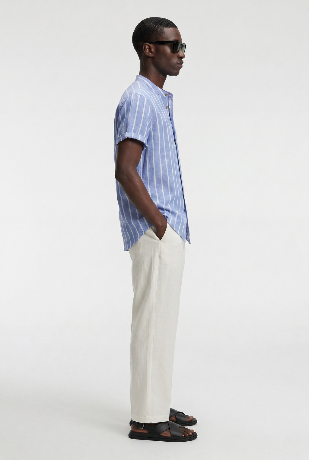Men's Striped Cotton Resort Shirt