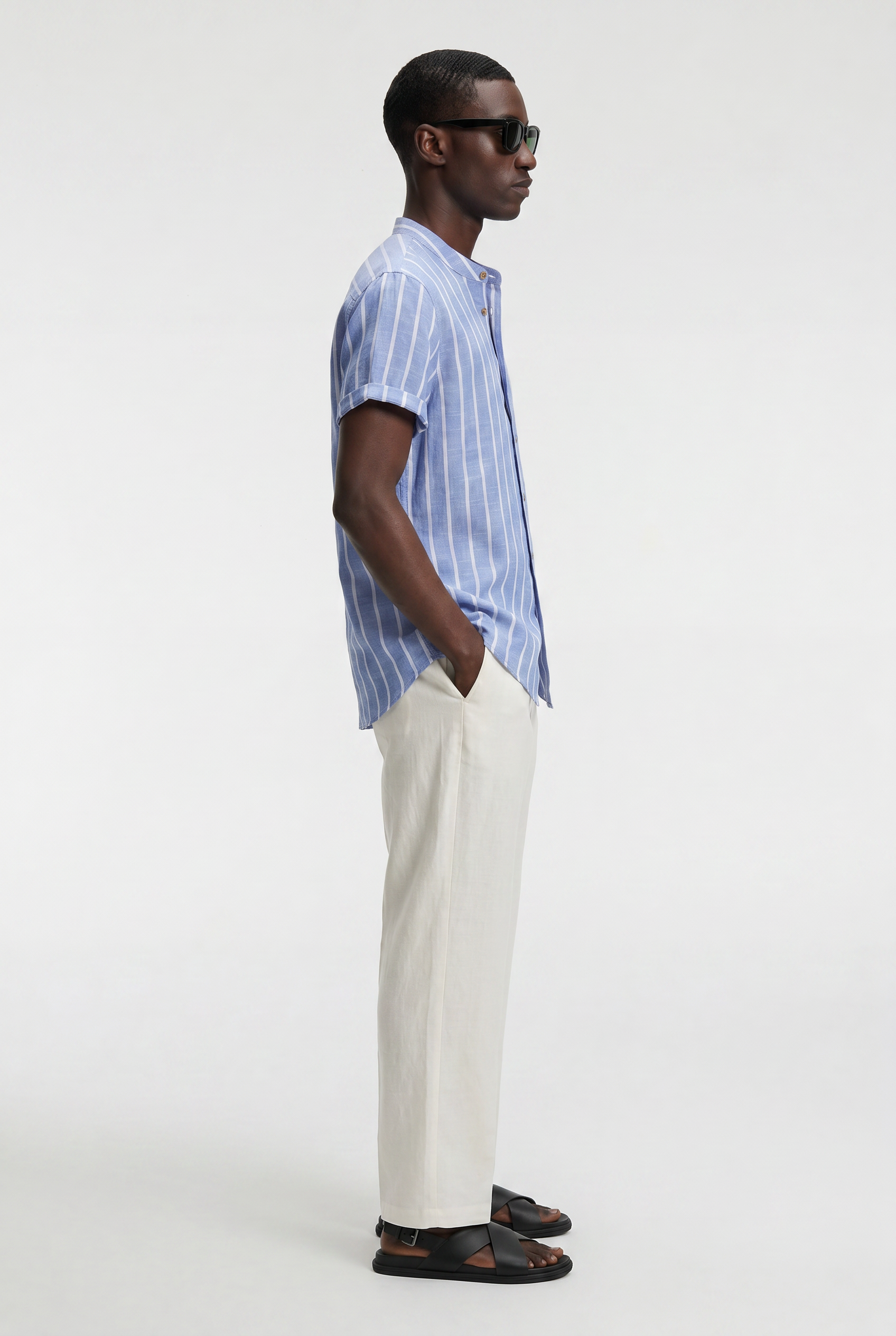 Men's Striped Cotton Resort Shirt