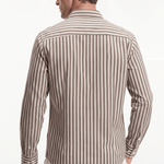 Men’s Striped Cotton Shirt - Brown/White - Rully Official