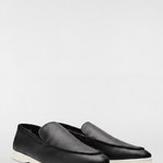 Men's Leather Apron Toe Loafers - Black - Rully Official
