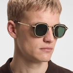 Men’s Sunglasses — Riviera - Gold/Black Frame | Green Lens - Rully Official