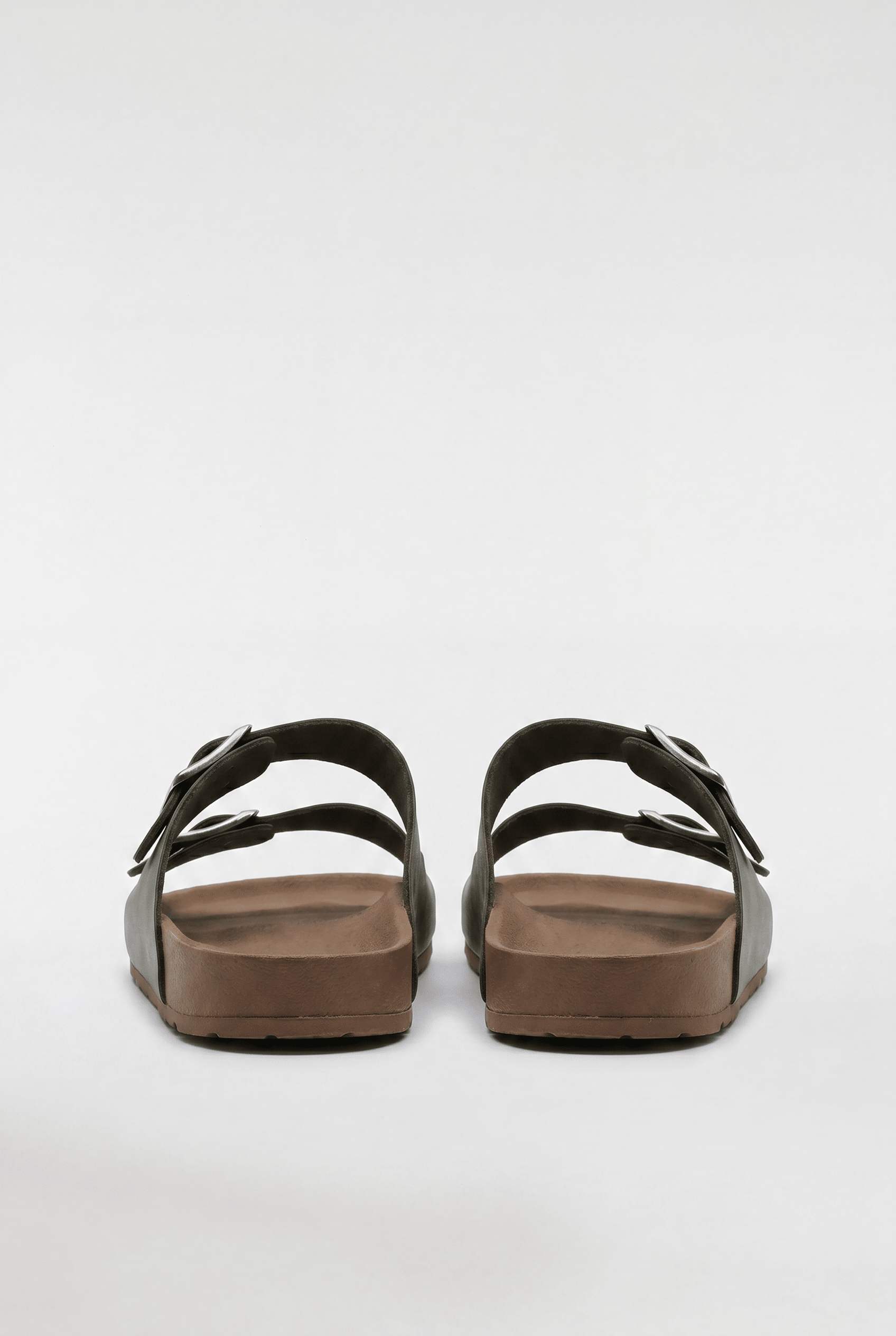 Men's Buckle Slide Sandals - Olive - Rully Official