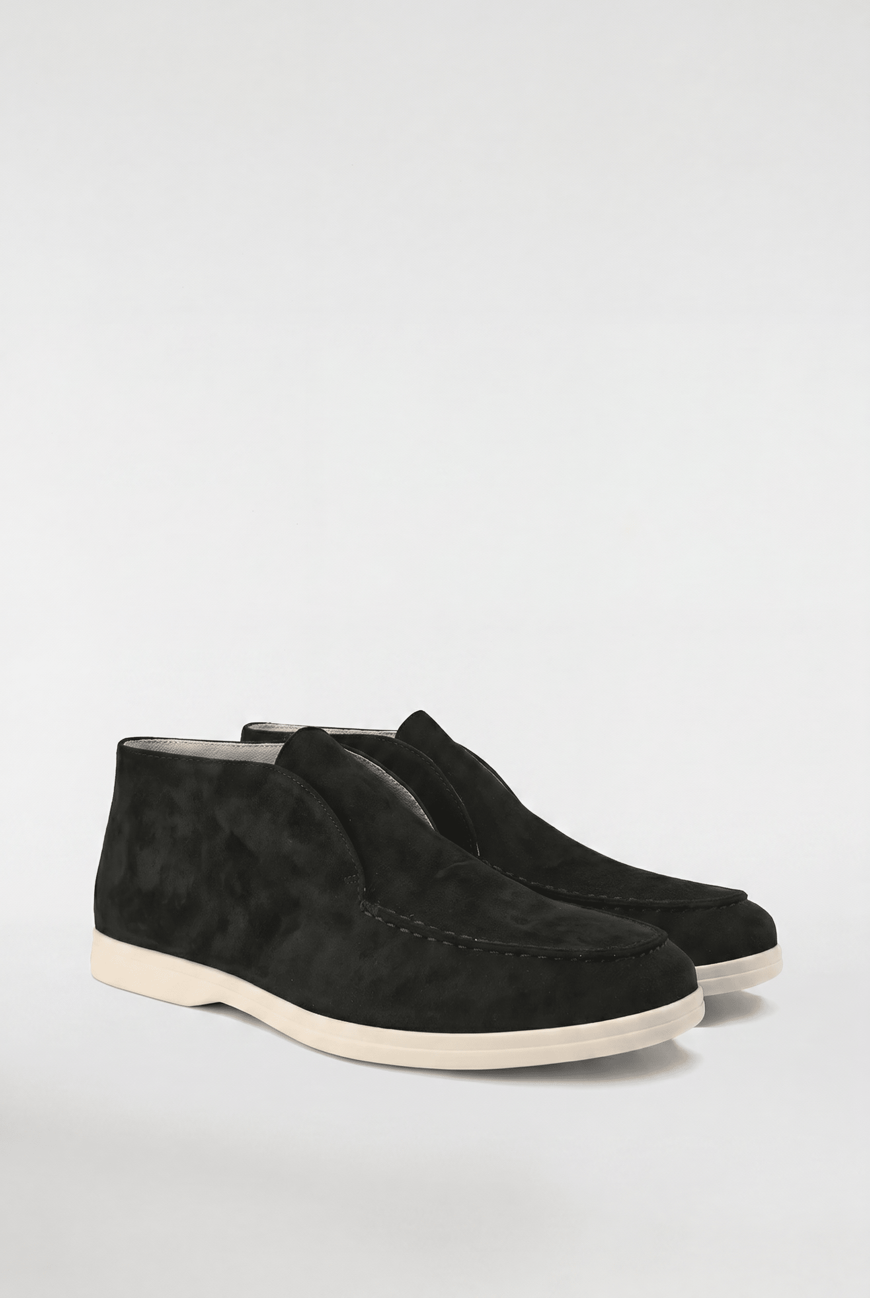 Men's High-Top Suede Loafers - Black - Rully Official