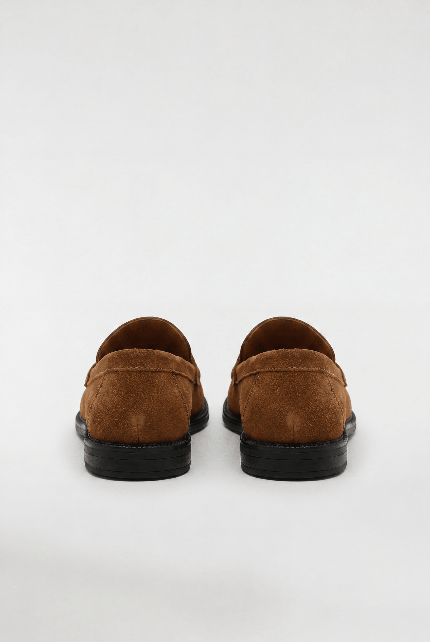 Men's Suede Penny Loafers - Brown - Rully Official