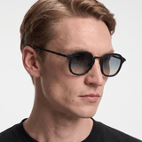 Men’s Sunglasses — Riviera - Black Frame | Blue/Grey Gradient Lens - Rully Official