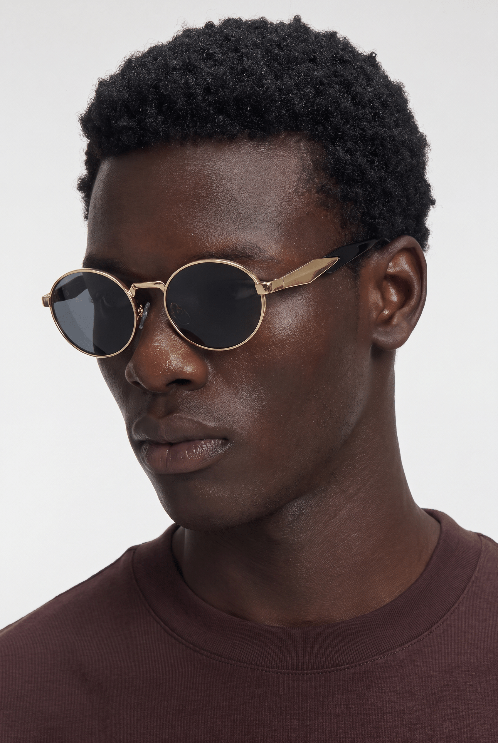 Men’s Sunglasses — Verona - Gold Front | Black Temples | Dark Grey Lens - Rully Official