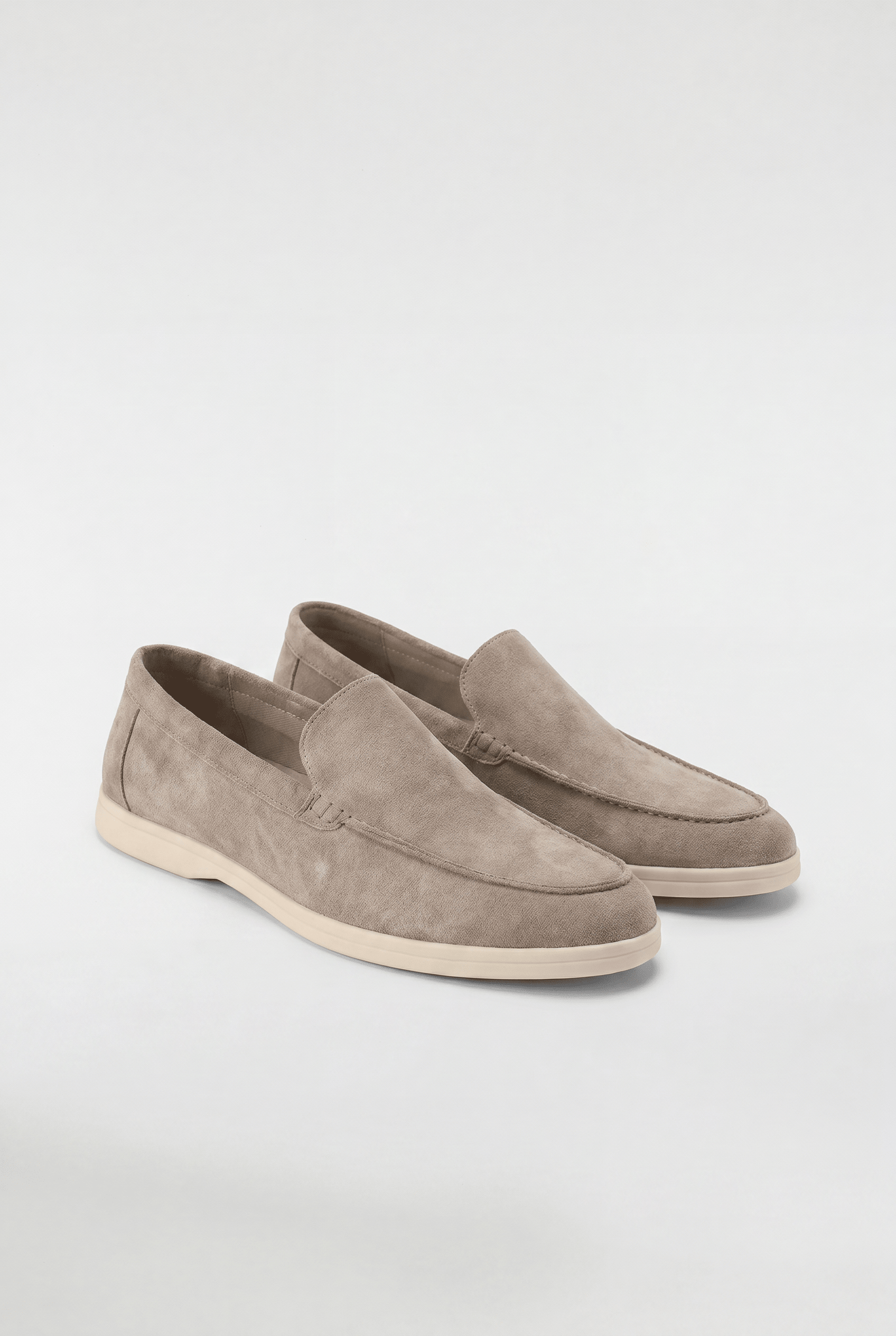 Men's Suede Slip-On Loafers - Mocha - Rully Official