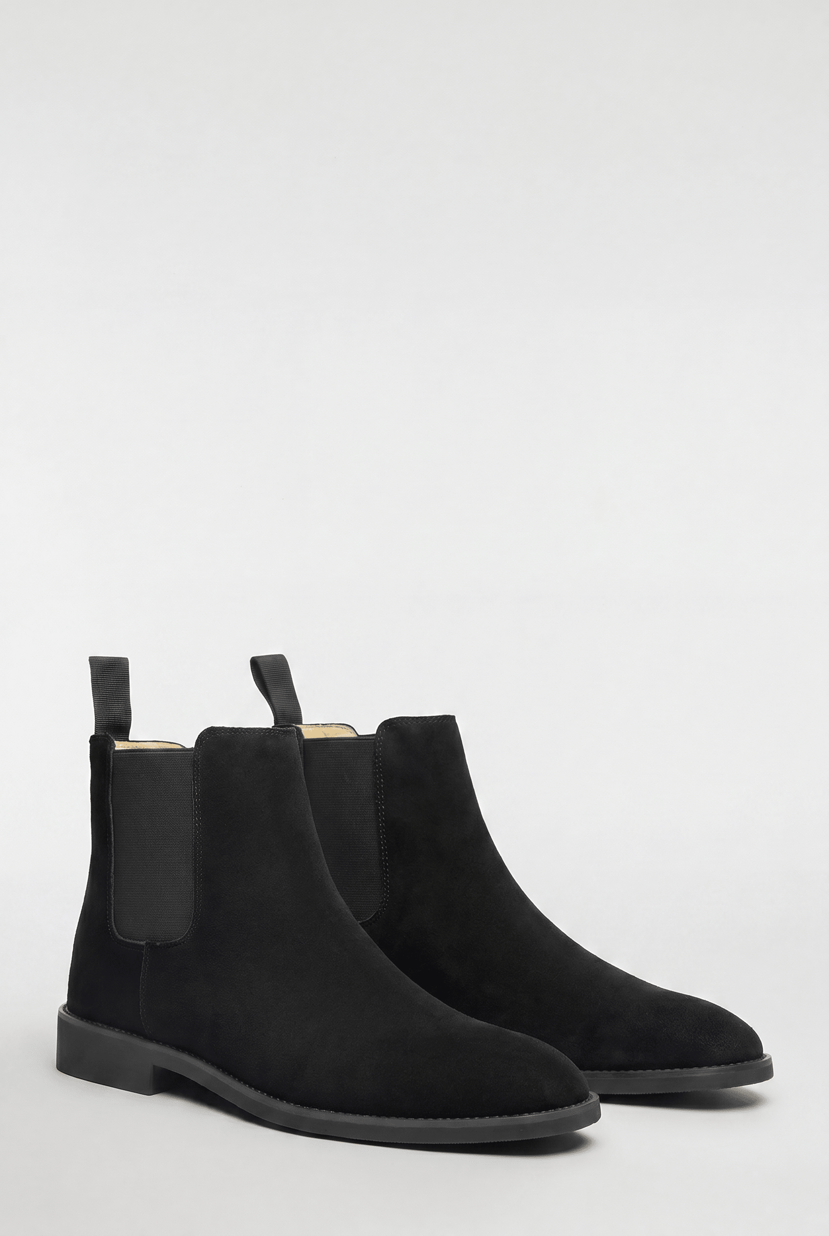 Men's Suede Chelsea Boots - All Black - Rully Official