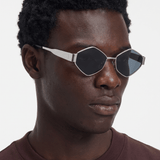 Men’s Sunglasses — Geneva - Silver Frame | Navy Lens - Rully Official
