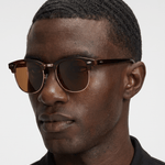 Men’s Sunglasses — Montpellier - Burgundy Frame | Gold Lower Rim | Brown Lens - Rully Official