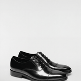 Men's Leather Oxford Shoes - Black - Rully Official