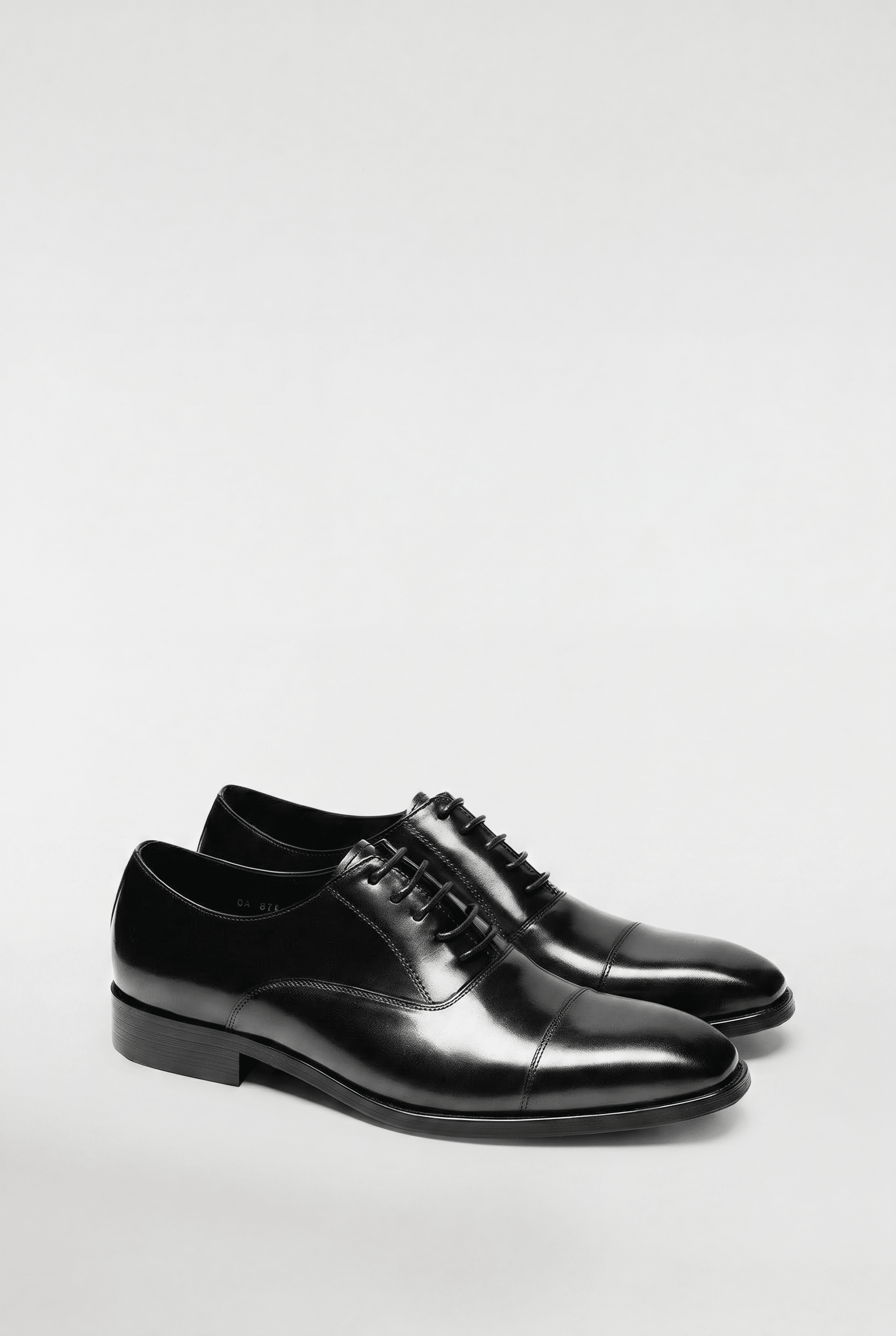 Men's Leather Oxford Shoes - Black - Rully Official
