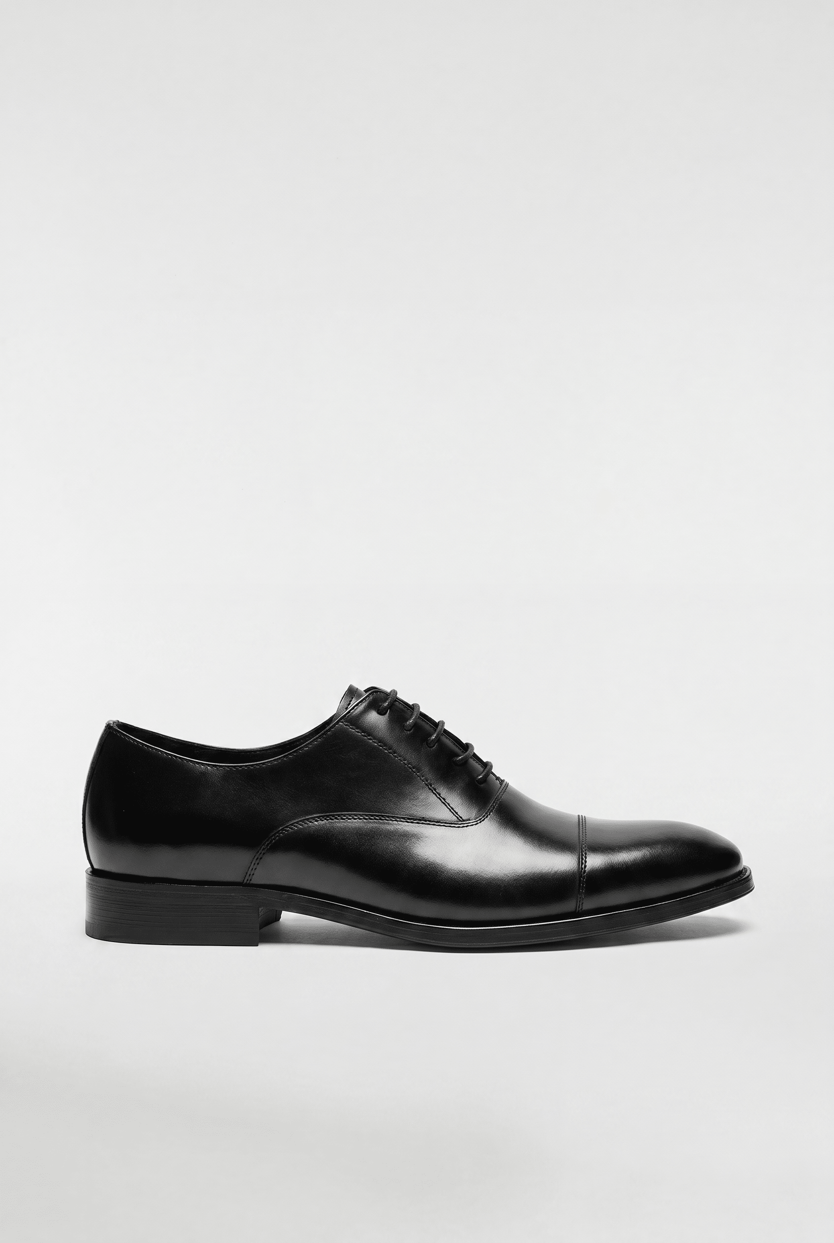 Men's Leather Oxford Shoes - Black - Rully Official