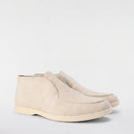 Men's High-Top Suede Loafers - Cream - Rully Official