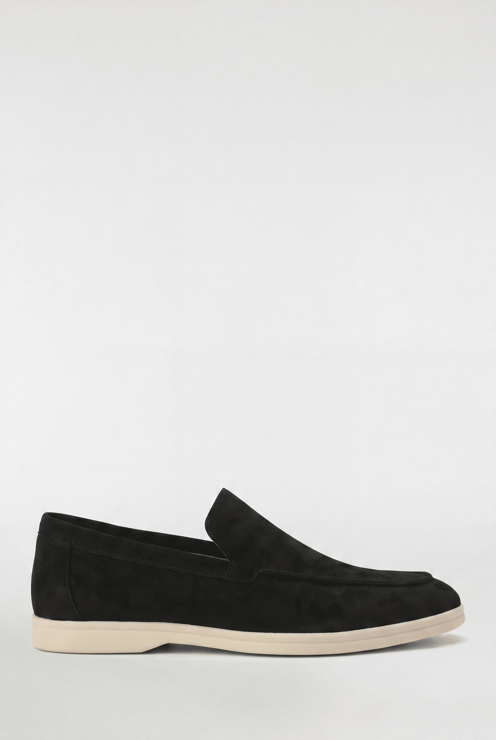 Men's Suede Slip-On Loafers - Black - Rully Official