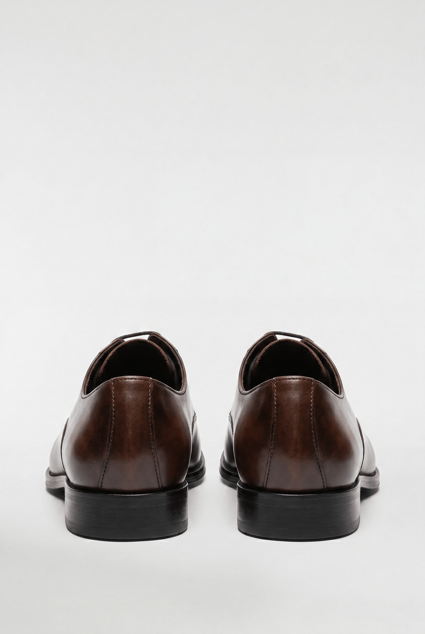 Men's Leather Oxford Shoes - Brown - Rully Official