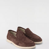 Men's Suede Slip-On Loafers - Brown - Rully Official