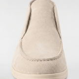 Men's High-Top Suede Loafers - Cream - Rully Official