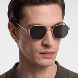 Men’s Sunglasses — Milano - Gold Frame | Navy Lens - Rully Official