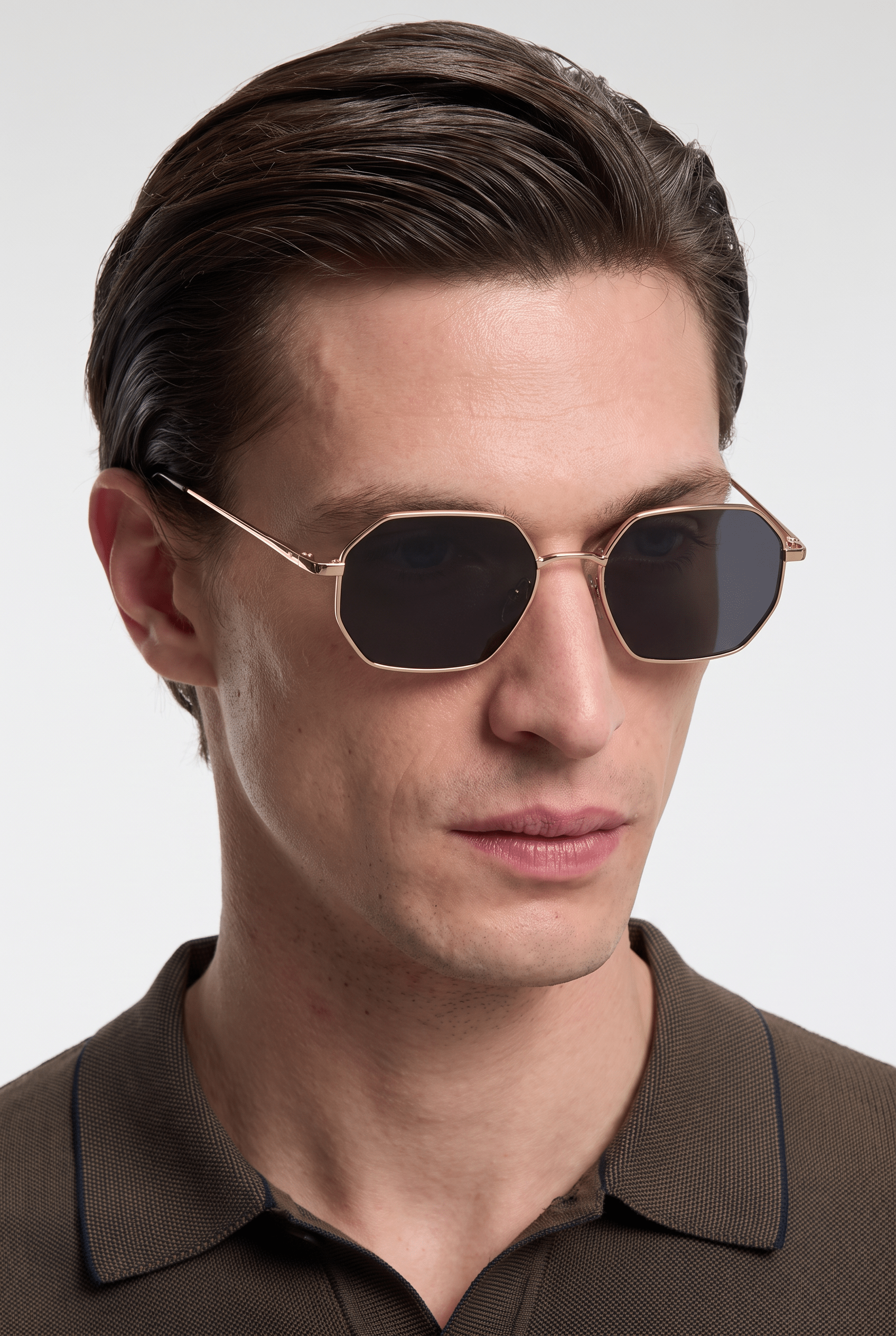 Men’s Sunglasses — Milano - Gold Frame | Navy Lens - Rully Official