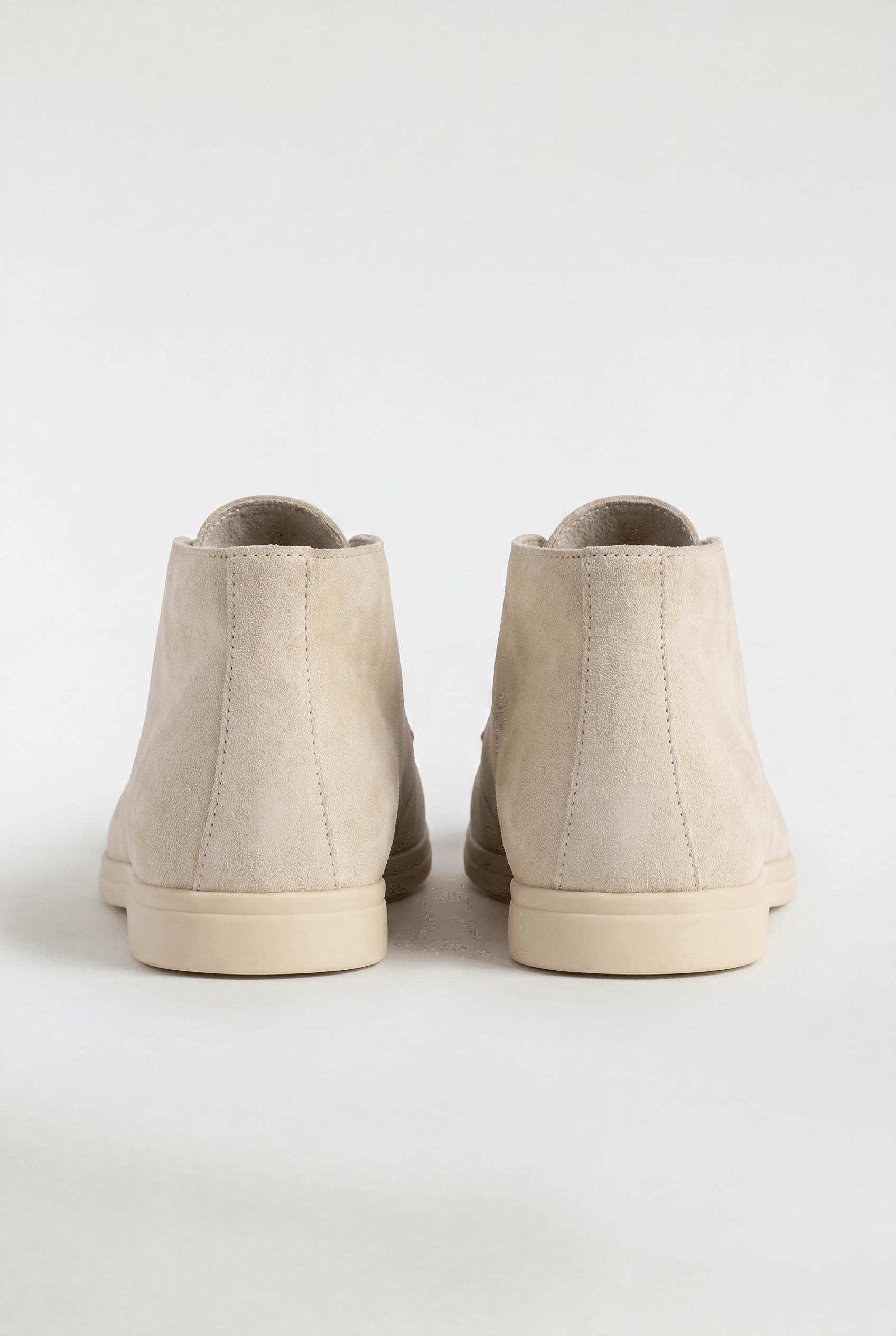 Men's High-Top Suede Loafers - Cream - Rully Official