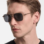 Men’s Sunglasses — Senna - Gold Frame | Dark Grey Lens - Rully Official
