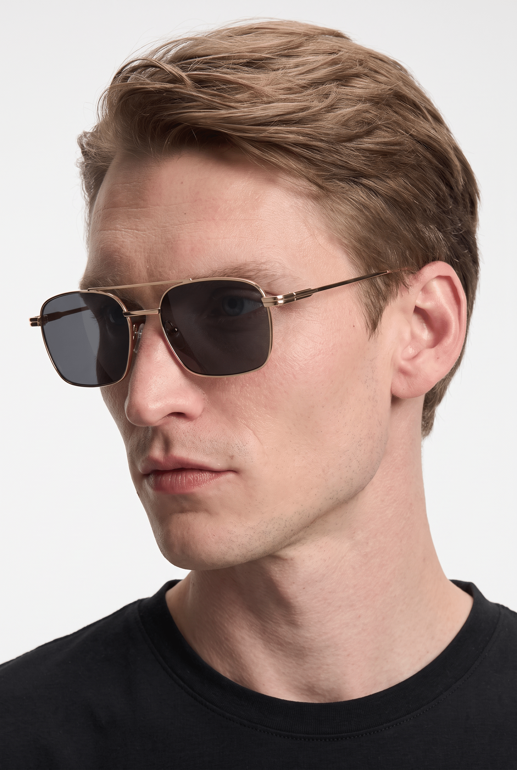 Men’s Sunglasses — Senna - Gold Frame | Dark Grey Lens - Rully Official
