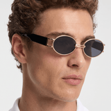 Men’s Sunglasses — Manhattan - Gold Front | Black Temples | Dark Grey Lens - Rully Official