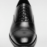 Men's Leather Oxford Shoes - Black - Rully Official